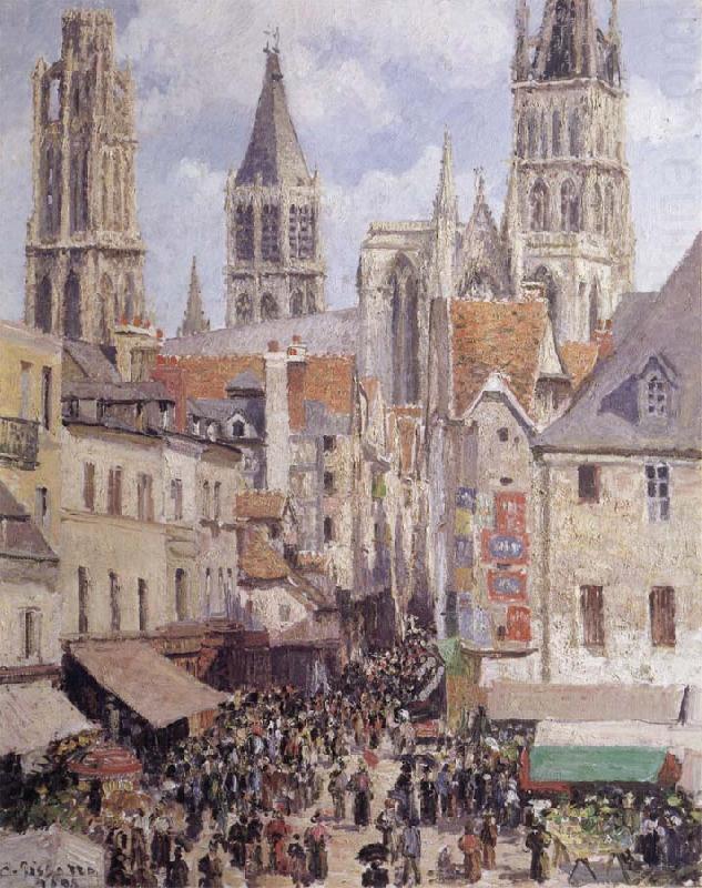 Camille Pissarro Rue de I-Epicerie,Rouen china oil painting image